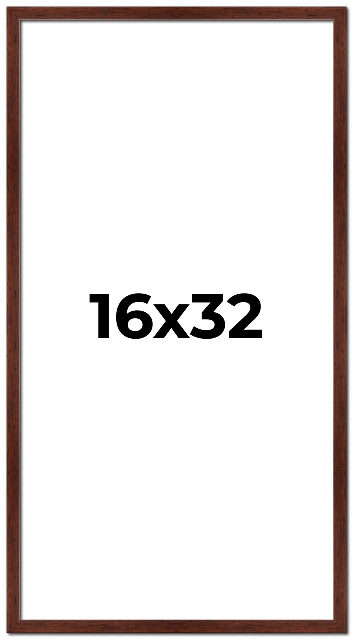 Panoramic Classic Modern Brown Frame - UV Acrylic, Foam Board Backing, Hanging Hardware